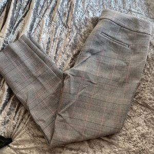 Ann Taylor factory straight leg plaid trouser